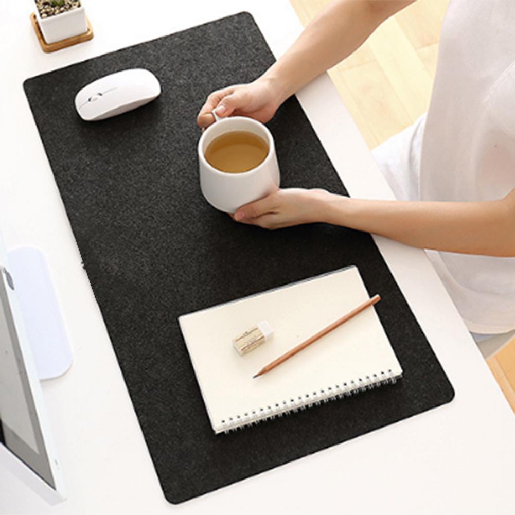 70*33cm kontor datamaskin skrivebordsmatte moderne bordtastatur musematte ullfilt laptop pute skrivebordsmatte