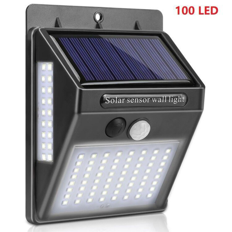 100 LED Solar Light Outdoor Solar Lamp PIR Motion Sensor Wall Light Waterproof Solar Powered Sunlight for Garden Decoration