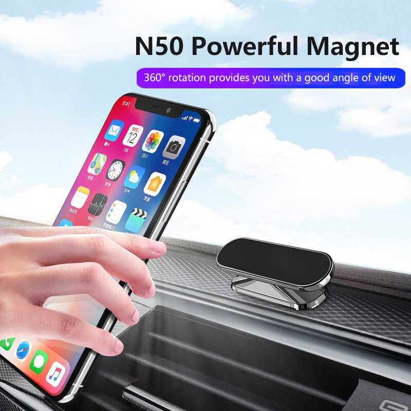 Magnetisk telefonholder 360 ° rotation til telefon i bil luftudtag monteret universal mobil smartphone stativ magnet support celleholder