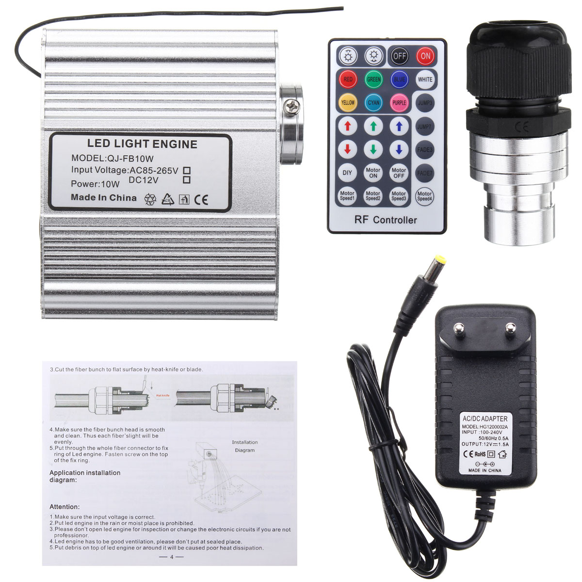 Fernbedienung LED Lichtwellen Sterne Decke Lichter Bausatz 10 W RGBW Fernbedienung Elektrische Werkzeuge licht Motor-