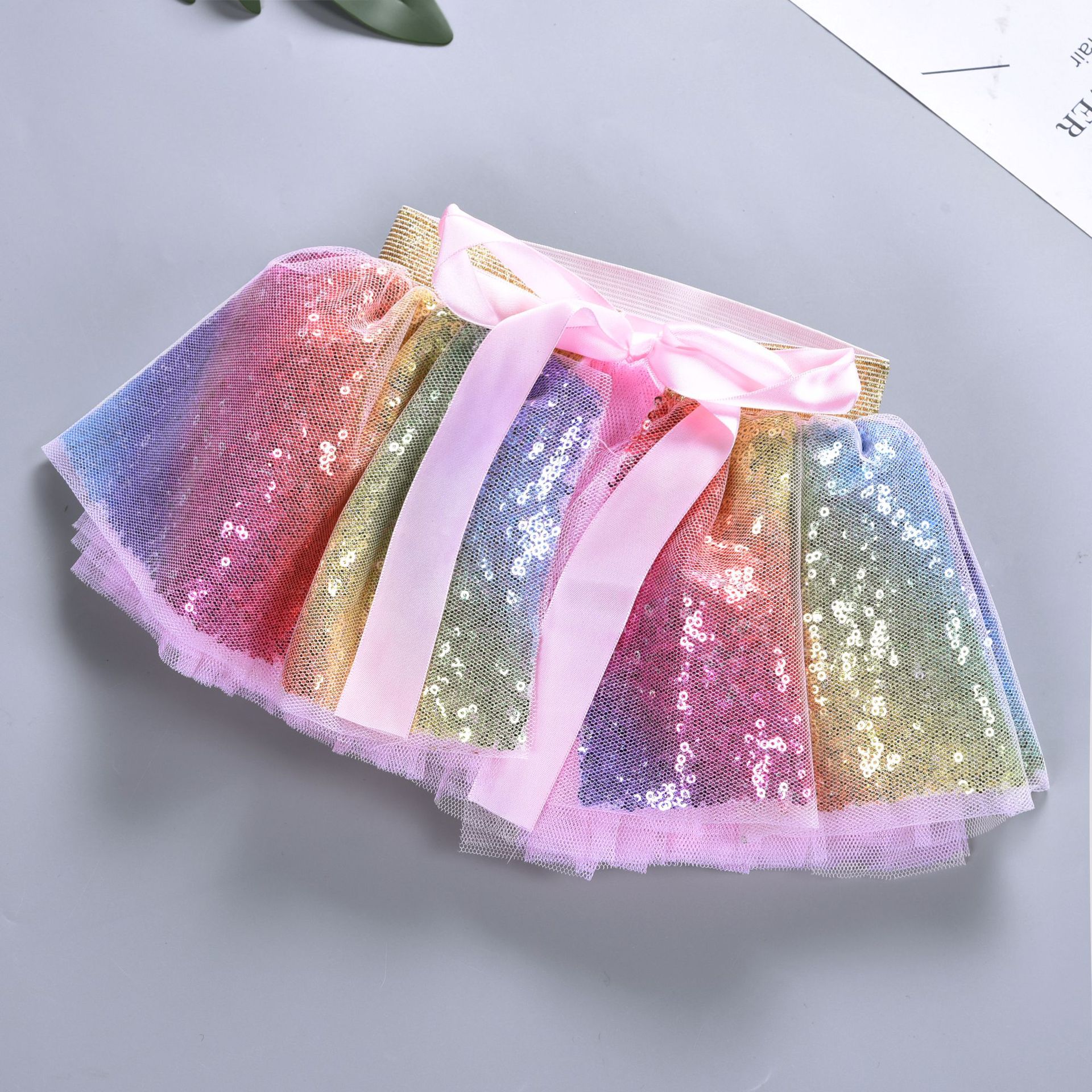 2 Pz/impostato Del bambino tutù Delle Ragazze del Pannello Esterno Della fascia Dei Bambini soffice Tulle Del Merletto fioristi Pettiskirt Del bambino Della Ragazza Della Principessa Tulle Del Partito di Ballo Gonne