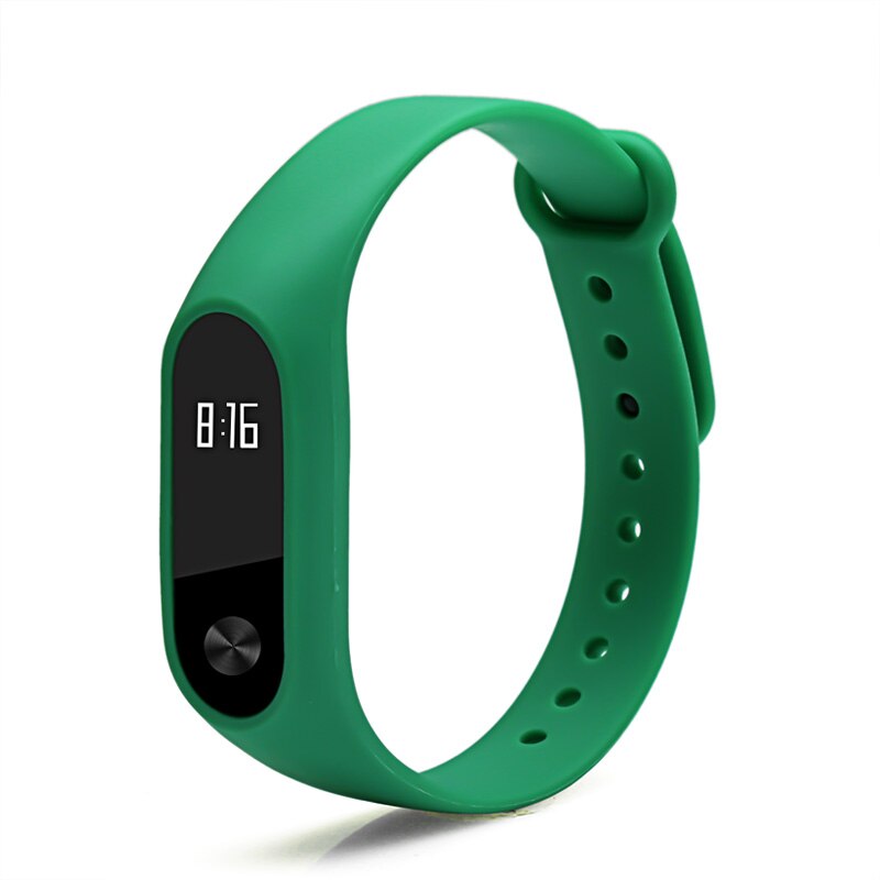 Accesorios inteligentes BOORUI, reemplazo de correa mi band 2 para xiaomi mi band 2, pulsera deportiva de silicona con colores variados: Deep Green