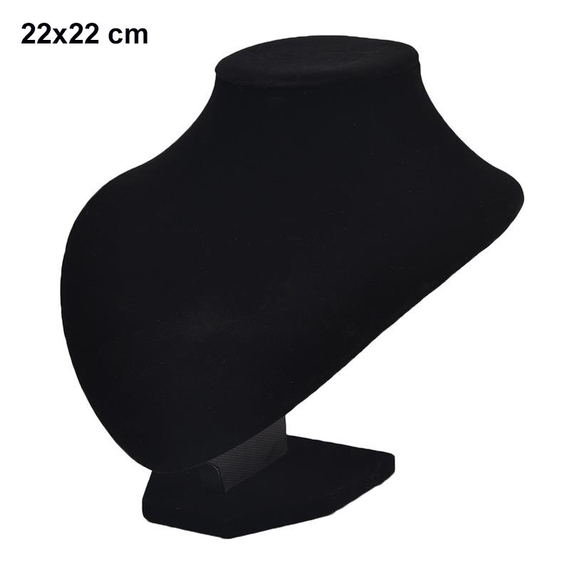 Velours collier pendentif chaîne présentoir support noir bijoux montrant support tour de cou organisateur vitrine support directe: 22X22 cm