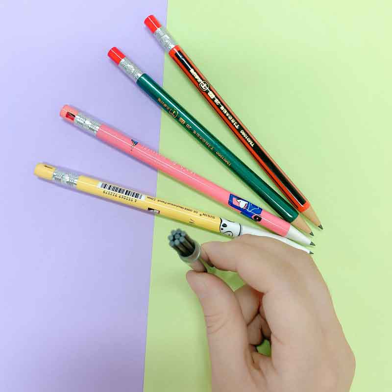 Cute Mechanical pencil Set 2.0mm 2B Drawing Writing Activity Pencil With Refill Office School Kawaii Stationery 4/27Pcs/lot