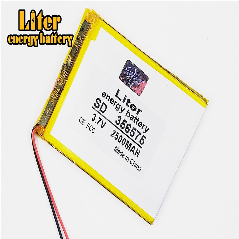 356575 3.7V 2500mah Lithium Tablet polymer battery with Protection Board For MP4 GPS Tablet PCs PDA