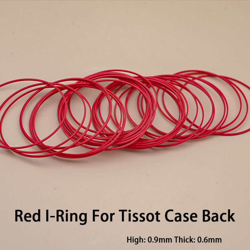 Red Gasket I-Ring 33-42MM Plastic Gasket Suitable For Tissot Watch Case Bottom Cover T035 Couturier 1853 Original Other