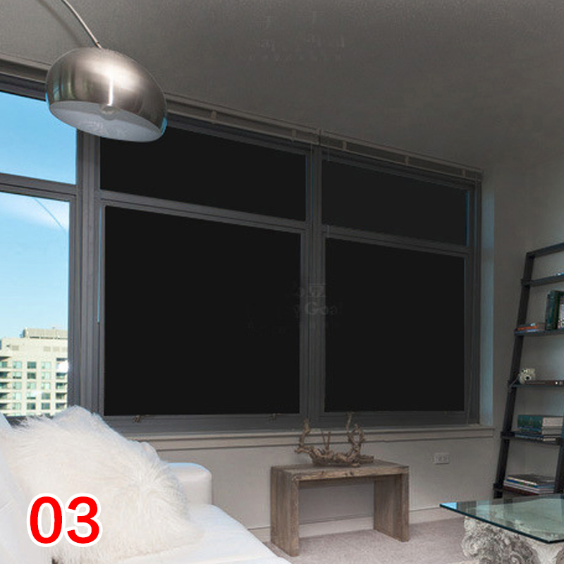 Czarna nieprzezroczysta naklejka zaciemniająca okno cieniowanie szklana folia przeciwsłoneczna folia izolacyjna prywatna anty-podglądająca samoprzylepna naklejka: 03