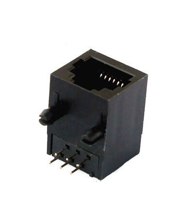 RJ11 all plastic telephone socket RJ12 telephone socket crystal plug socket 56-6P6C all plastic