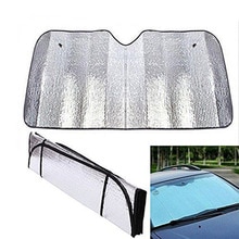 Bil forrude solskærm reflektor anti uv beskyttelsesskærm aluminiumsfolie solskærm dækblok 130*60cm auto biltilbehør