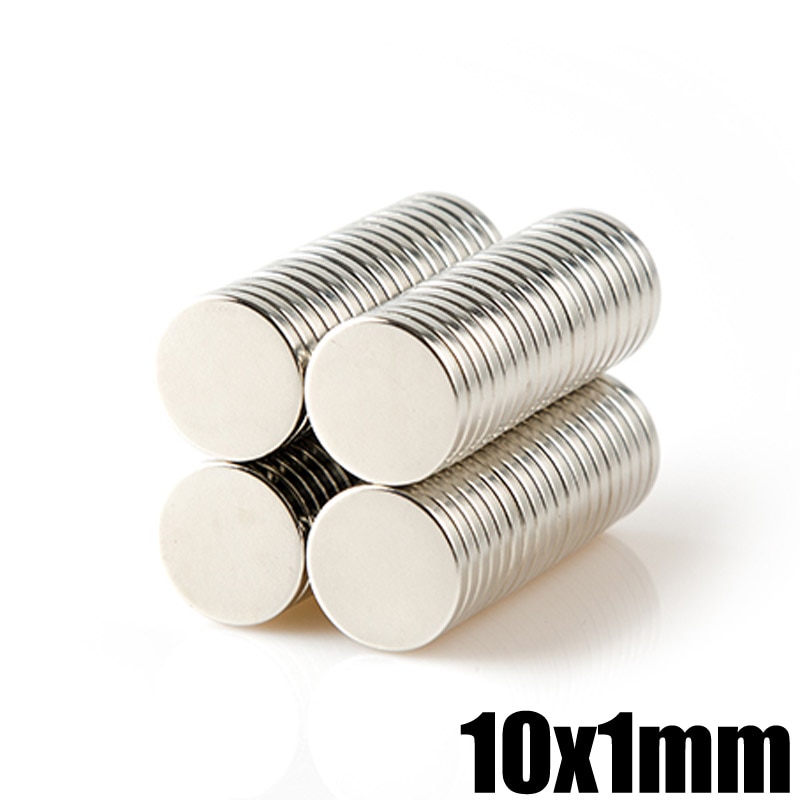 100 Stks 10x1 Neodymium Magneet Permanente N35 10mm x 1mm NdFeB Super Sterke Krachtige Magnetische Magneten kleine Ronde Disc