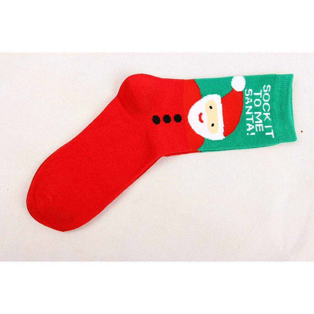 Chaussettes de noël père noël bonhomme de neige en coton, 1 paire, décorations pour la maison, de noël, nouvel an,: A16