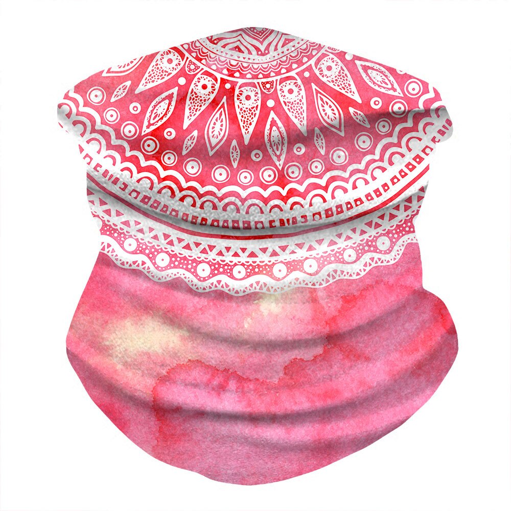 Mandala hodeskjerf headwraps til kvinner bandanas nakke menn gamasjer skjerf hals balaclava sol beskyttelse ansikt halo hodeplagg pannebånd: Farge 7