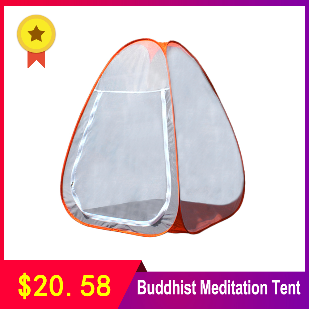 Buddhist meditation telt enkelt myggenet telt templer sidde i fritstående læ cabana hurtig foldning udendørs camping telt
