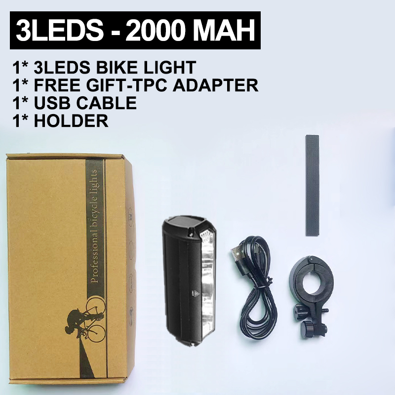 Luz LED para bicicleta de montaña, 10000mAh, 5P90, soporte doble frontal, Banco de energía, lámpara para bicicleta de montaña, faro para bicicleta, accesorios traseros para ciclismo: Rojo