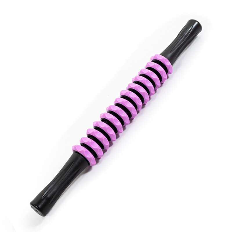 13-Wiel Massage Roller Trigger Point Stick Anti Cellulite Afslanken Body Massager Stick Voor Arm Terug Been Nek Spier tissue: Purple