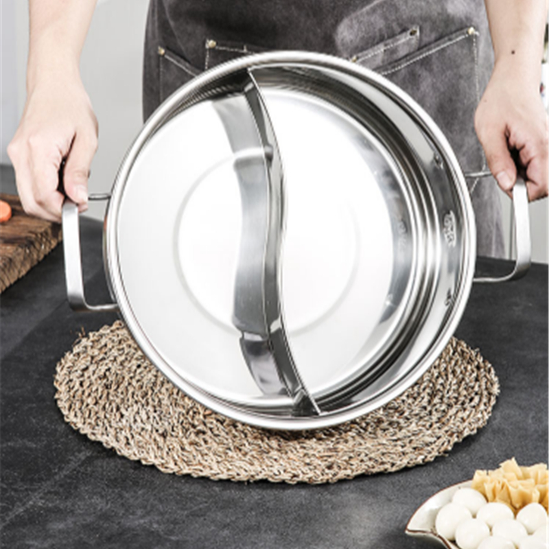 stainless steel two flavors pot special pot for induction cooker pots for cooking soup dumpling noodles pot chafing dish