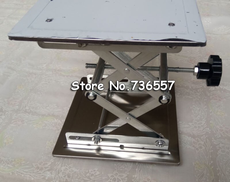 Stainless steel Small lifting platform Manual lift Tables 10x10x15cm