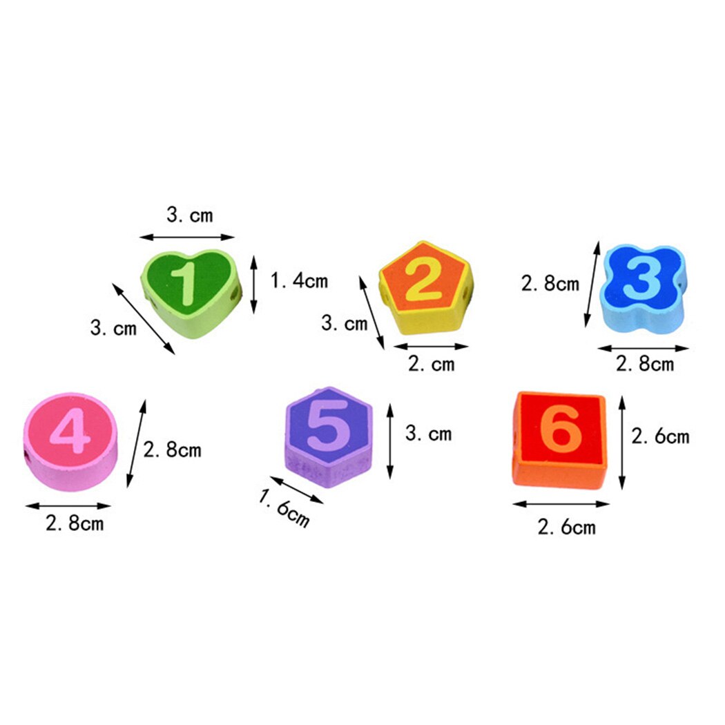 Geometry Clock Block Puzzle Wooden Cartoon Pattern Threading Digital Clock Geometric Shape Early Education Enlightenment Toy