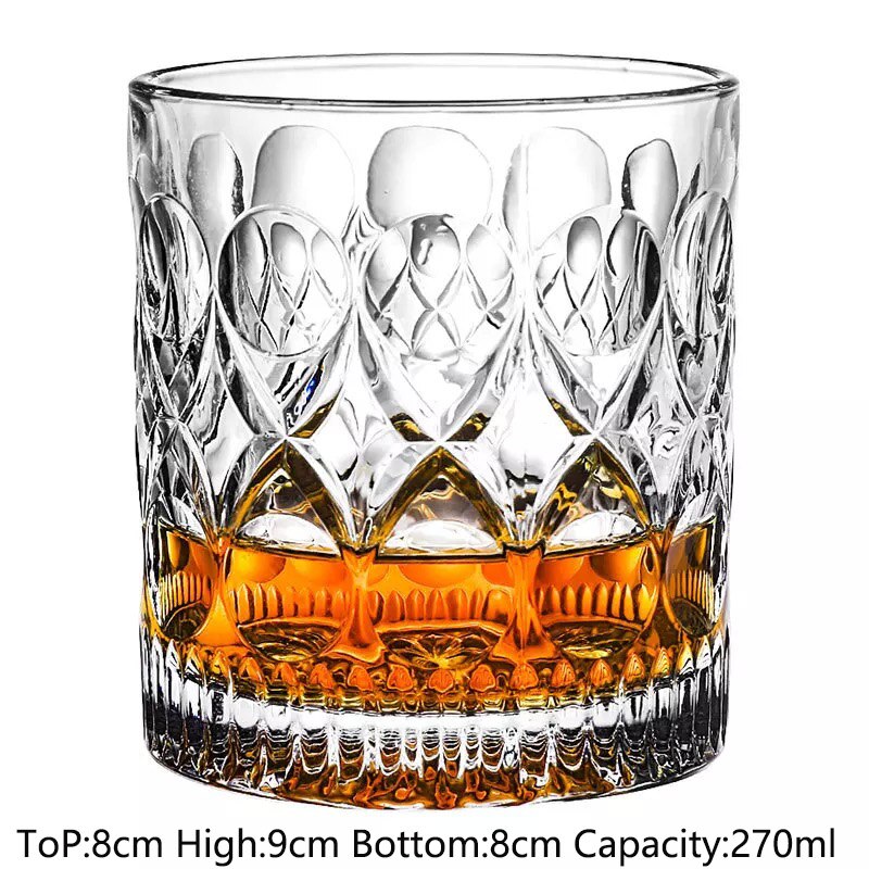 Whiskey Glasses,Old Fashioned Whiskey Glasses, Scotch Whisky, Bourbon, Cocktails, RUM, Durable Bar Spirit Glass: 2