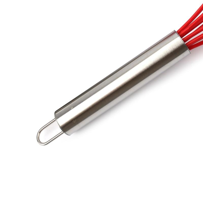 Herramientas de repostería de 10 pulgadas, batidor de silicona resistente, herramienta de Mezclador de alimentos de alambre para globos