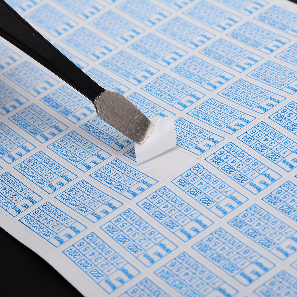 600Pcs Lakens Garantie Void Labels Blauw Verwijderd Sticker 2022 - 2024 Jaar Als Beschadigd Bescherming Beveiliging Seal Label Sticker