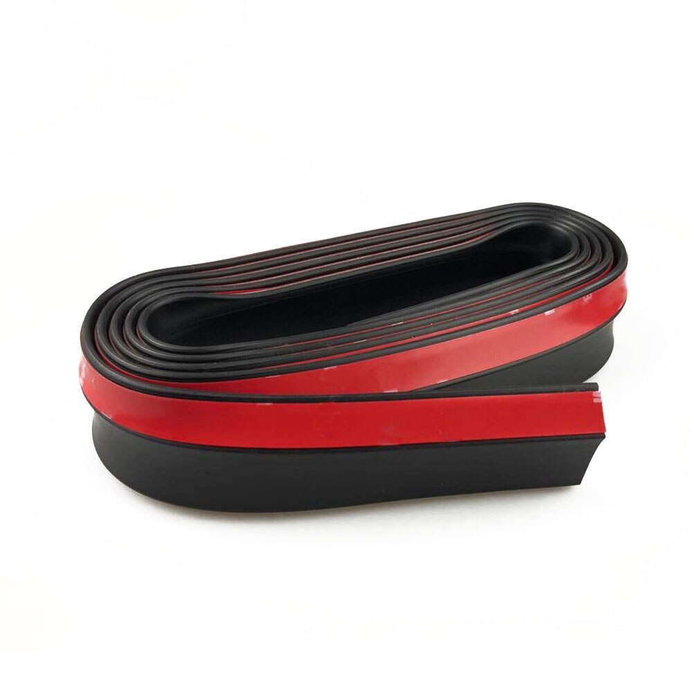 Rubber Soft Black bumper Strip Car 60mm Width 2.5m length Exterior Front Bumper Lip Kit Car bumper Strip with blots and sitcker