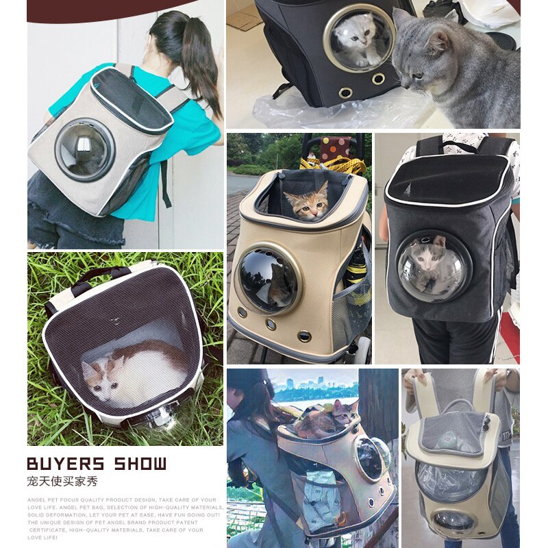 Cat space bag cat backpack pet dog travel out backpack back dog cat cat canvas carry cabin school bag