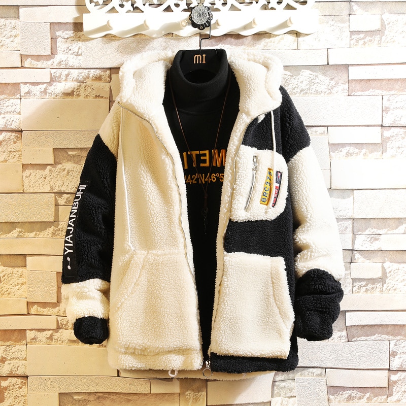 Bomber Jas Mannen Winter Dikke Warme Fleece Teddy Jas voor Mens SportWear Trainingspak Mannelijke Pluizige Fleece Truien Jas