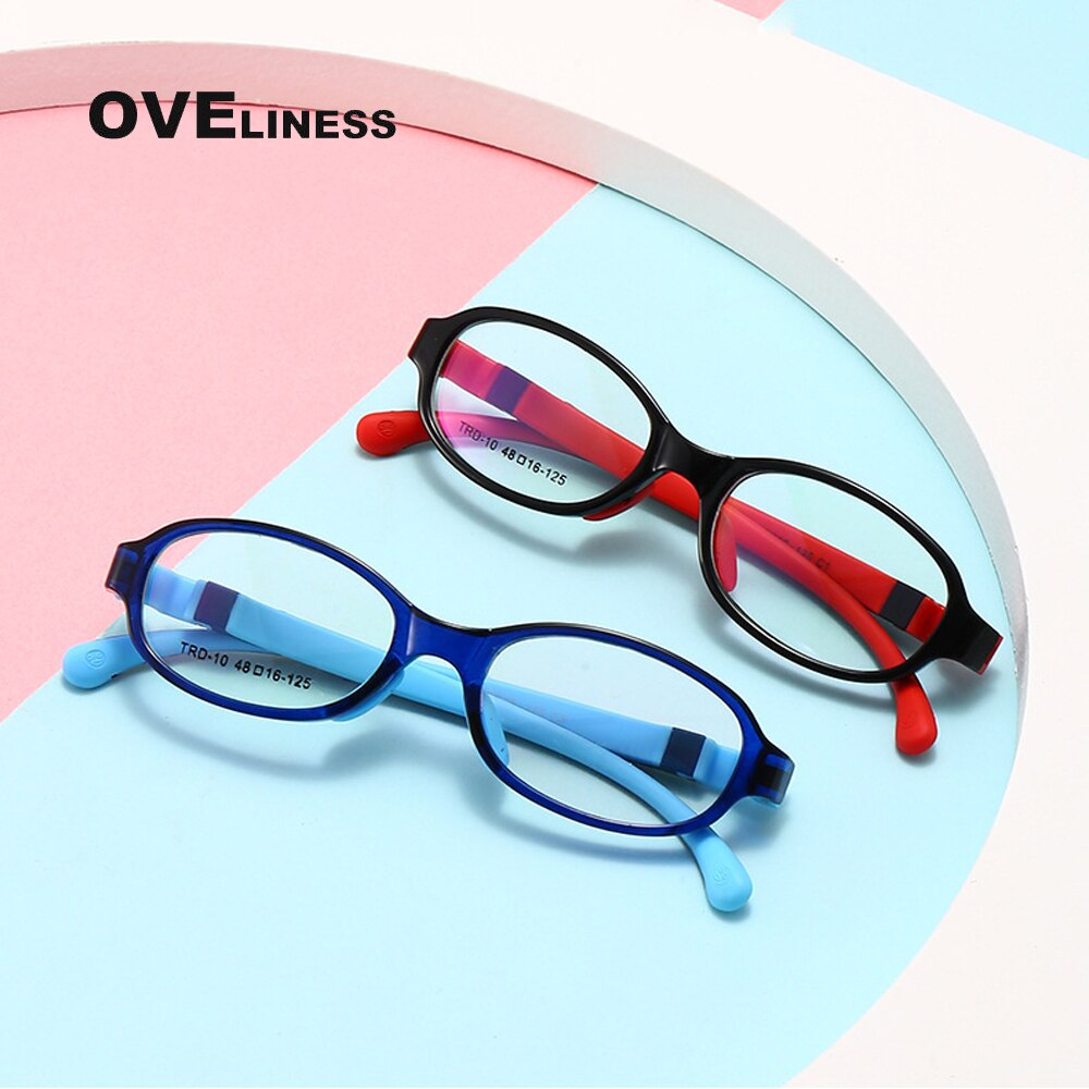 Gafas redondas para niños, lentes ópticas para miopía, montura para niño y niña, gafas graduadas flexibles de silicona para niños