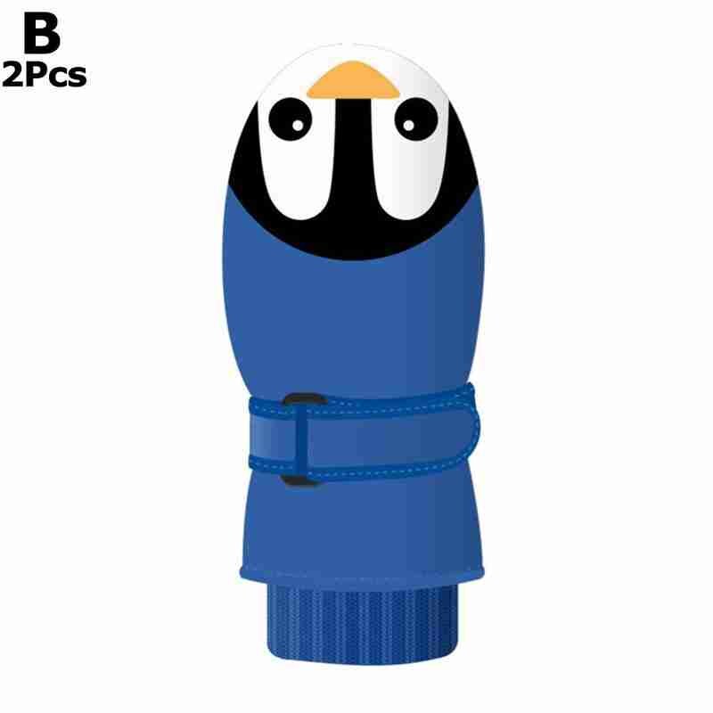 Skiën waterdichte skihandschoenen kinderen cartoon handschoen ademend skiën haaien warmste winter voor kinderen snowboardhandschoen  u9 e 9: B