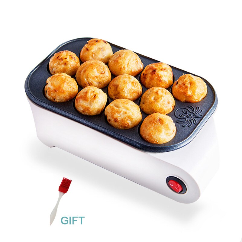 Octopus Ball Maker Takoyaki Baking Pan Electric Taiyaki Machine Sausage Hotdog Eggs Omelette Grill Japanese Fish-Shape Cake Oven: Takoyaki Maker