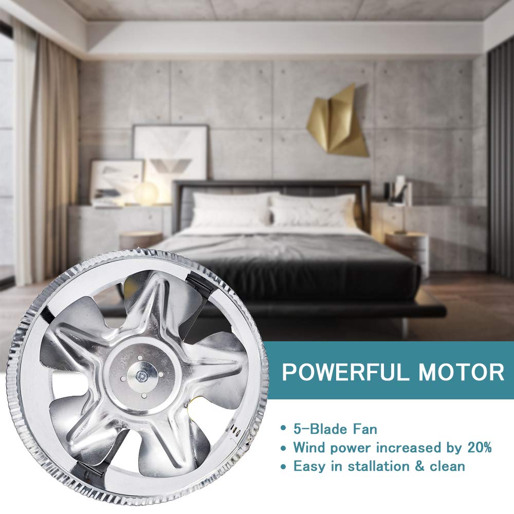 4''6'' Silent Inline Duct Fan Air Extractor For Kitchen Hood Exhaust Ventilation Outlet 110V 220V Ventilator 100cfm 240cfm