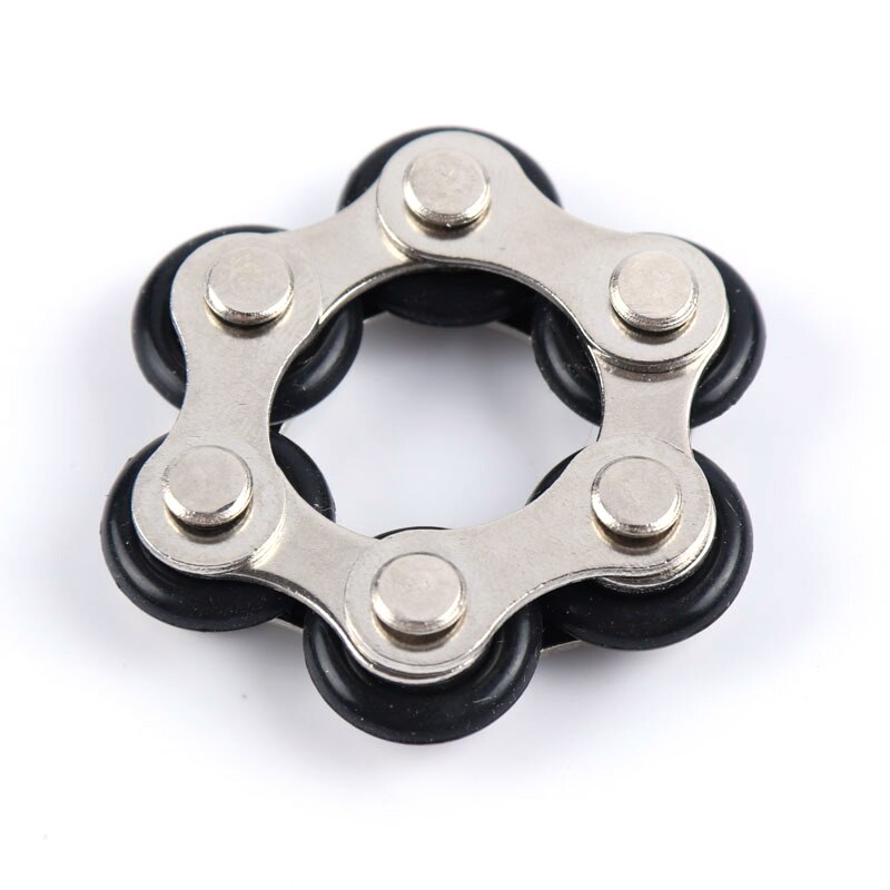 Decompression Chain Exhaust Toy Rotating Adult Autism Irritability Depression Stress Relief Bicycle Children Sensory Toy: F