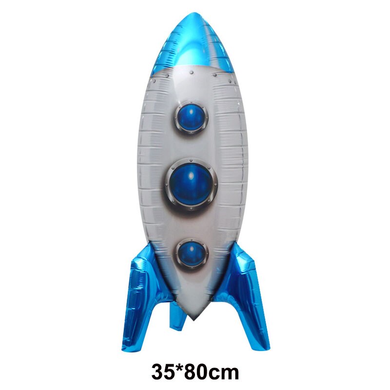 1pcs Outer Space Party Astronaut Helium Balloons Rocket Foil Balloons Galaxy Theme Party Boy Kids Birthday Party Decor Favors: 09