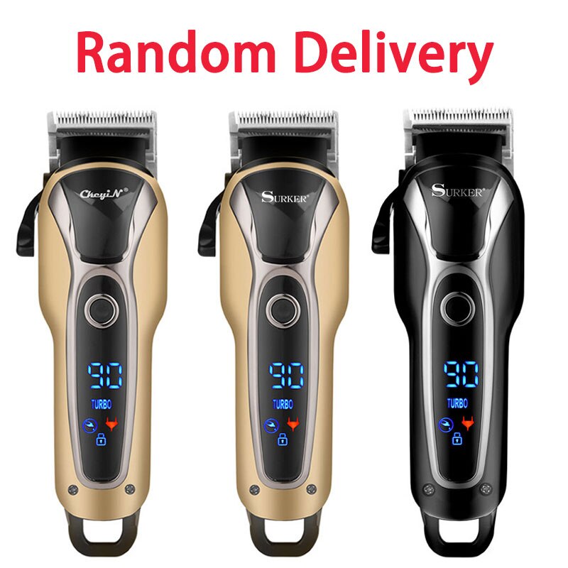 LCD Screen Hair Trimmer Barber Clipper 2 speeds Shaving Machine Power Display Hairdresser Tools