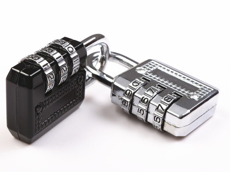 3 Digit Resettable Combination Padlock Coded Lock School Gym Locker Sheds