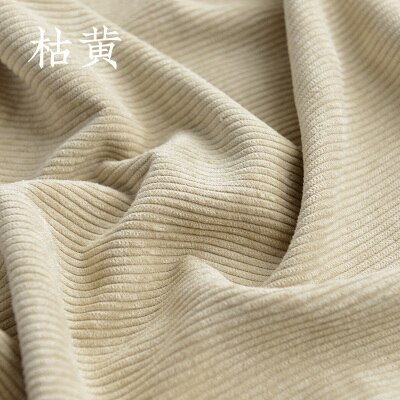 Tissu velours côtelé uni, 50x150cm, rayures en relief, vêtements de bricolage, Textiles de maison, matériaux de couture: beige