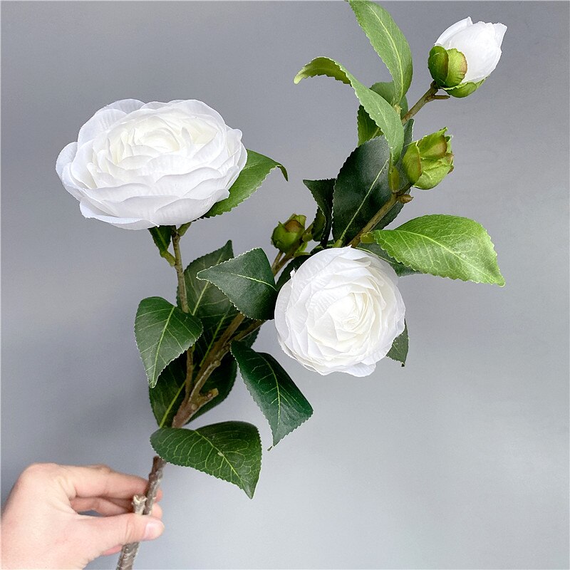 Avoik Kunstplanten stengels olijftakken 99 cm hoge grote faux olijftakken nep groen blad stengels boomtak groene plant nepplanten voor vazen woondecoratie bruiloft arrangement, 3 stuks