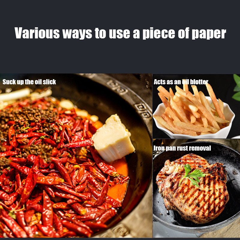 2 Roll/Pack Kitchen Paper Towel Wood Pulp Roll Paper Tissue Strong Water Oil Absorption HJL2019