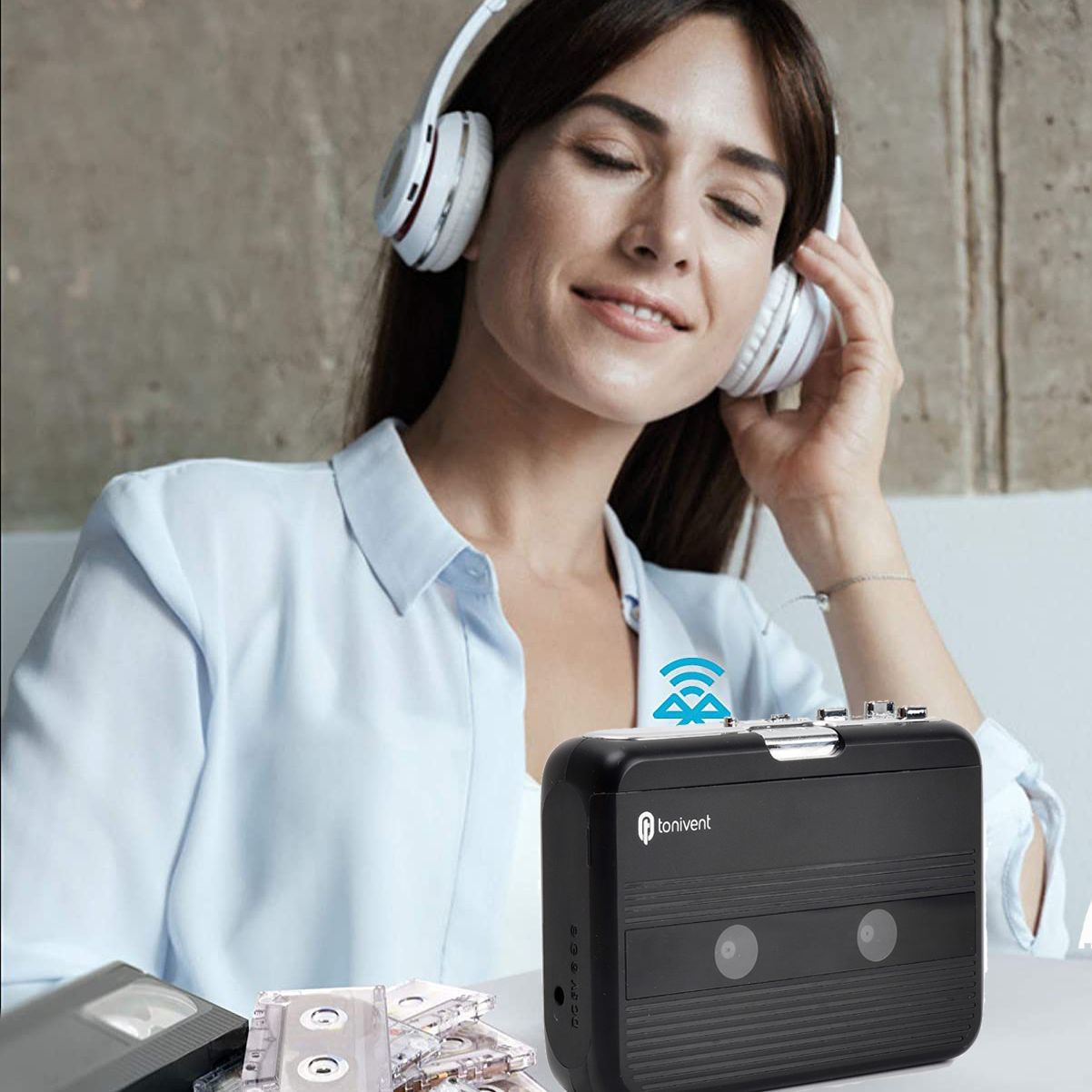 Tragbare Kassette Spieler Stereo Walkman Bluetooth-kompatibel Empfänger und Absender Jack FM Radio USB Band Spieler Kostenloser Headset