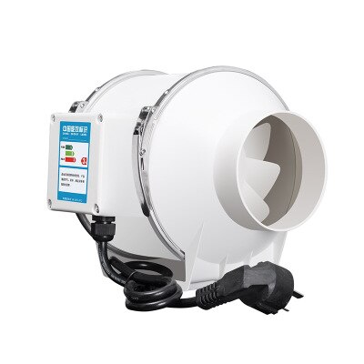 18W Inline Duct Fan 2 Inch Vent Booster, HVAC Exhaust Intake Fans 32 CFM Met 50mm PVC Duct Interface Voor Zolder Keuken Badkamer (Color : Not Adjustable Speed, Size : 50mm-50mm