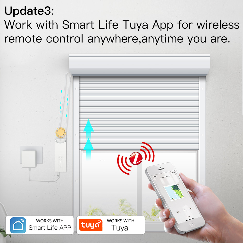 ZigBee Smart DIY Motorized Roller Blinds/Shades Drive Motor Hub Tuya Smart Life APP Alexa Google Home Voice Control