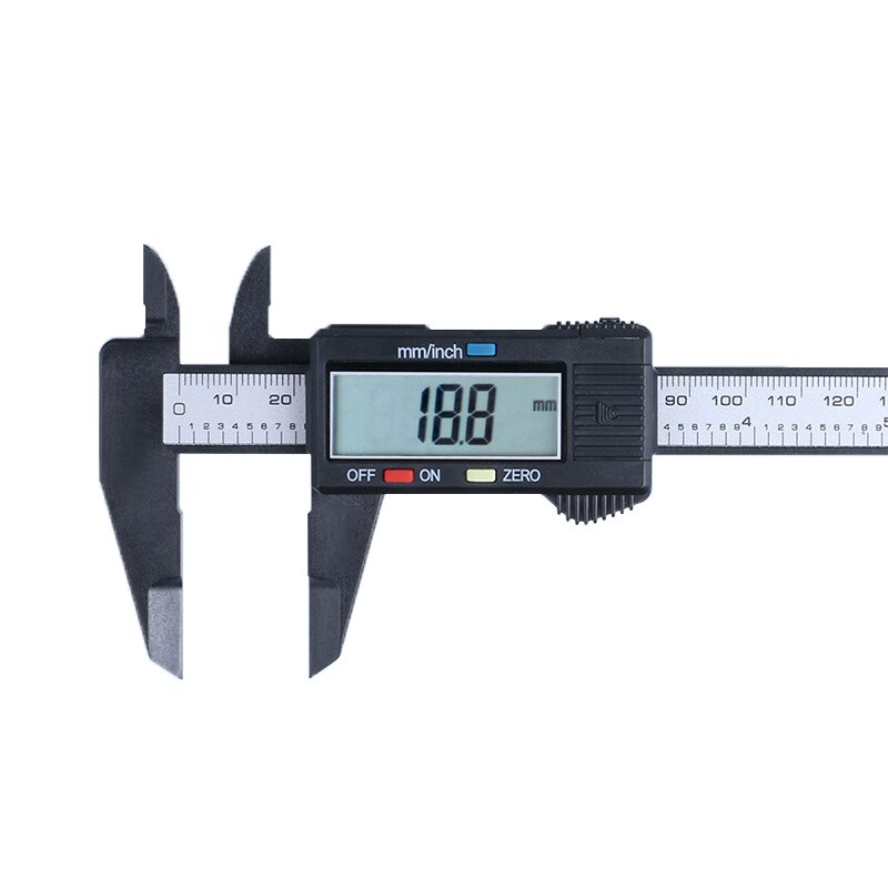 Paquimetro-micrómetro Digital LCD de 150mm y 6 pulgadas, calibrador Vernier electrónico, manómetro de fibra de carbón, 0,1mm