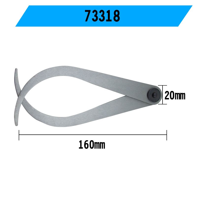 SHINWA Carbon steel gauge inside caliper outer caliper inner and outer caliper tube diameter measuring tool: 73318
