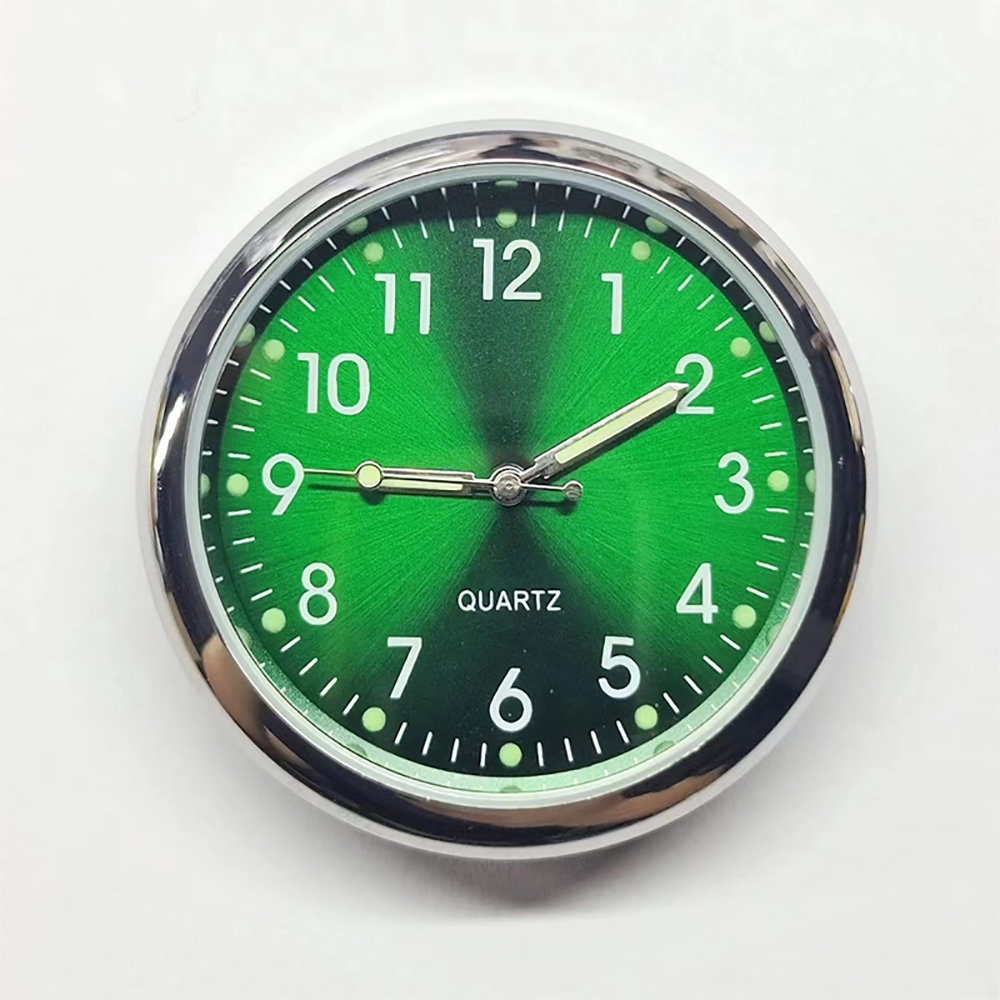 Automobil Uhr Armaturenbrett Auto Uhr Innen Dekor Tragbare Mini Uhr Dekoration Leuchtende Analog Uhr Ornamente Für Autos: Rosa