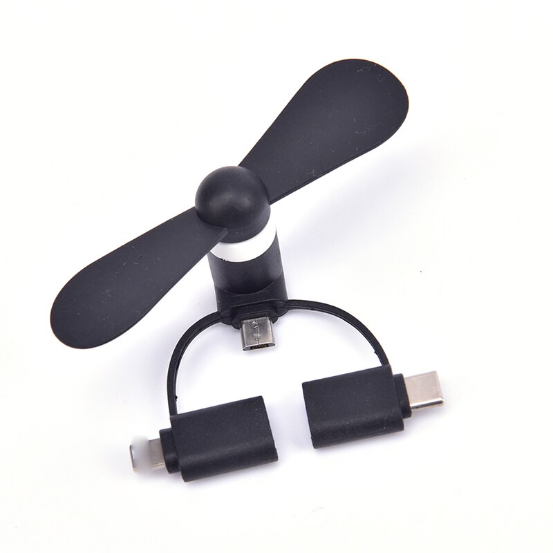 1Pcs Mini Usb Fan 3 In 1 Usb Gadget Draagbare Elektronische Smart Gadgets Voor Smartphone