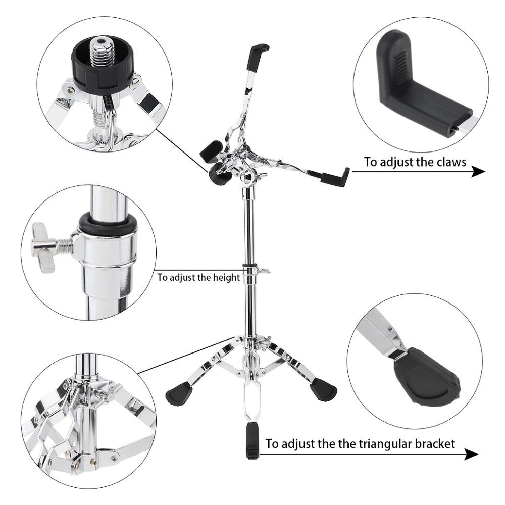 Full Metal Adjustment Foldable Floor Drum Stand Holder for 10 12 Inch Jazz Snare Dumb Drum