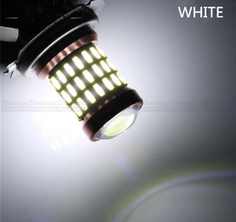 2 stk bilpærer 60 smd 4014 h4 h7 h8 h11 9005 9006 hvide led 12v dc bremselygte baktågelys bruger mindre energi
