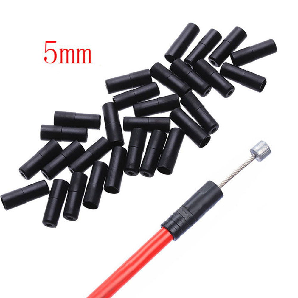 100Pcs/Pack Brake Cable End Cap 5mm Bicycle Brake Cable Housing Ferrules Bike Cable ENd Protection Cap Parts