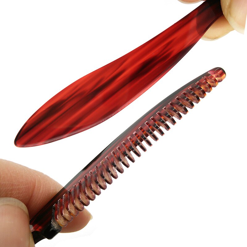 Peigne à Moustache en acétate plastique, peigne à barbe de poche à la